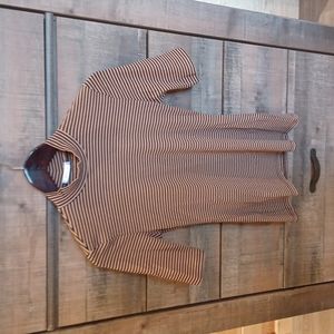 Striped mock top.